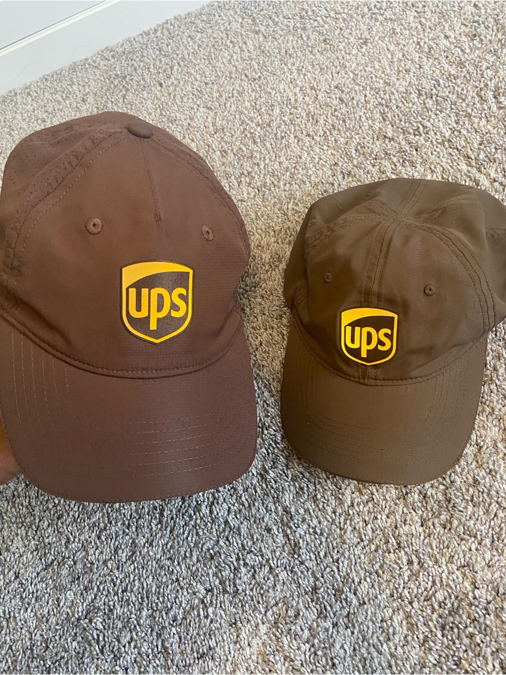 2 UPS employee hats caps wet to cool adjustable one size